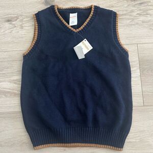 NWT Gymboree Toddler Boys 4T Sweater Vest Navy Tan Holiday Preppy Christmas